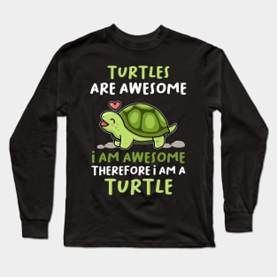 Tortoise Turtle Lover Cool Sea Turtle Gift For Men Women Long Sleeve T-Shirt